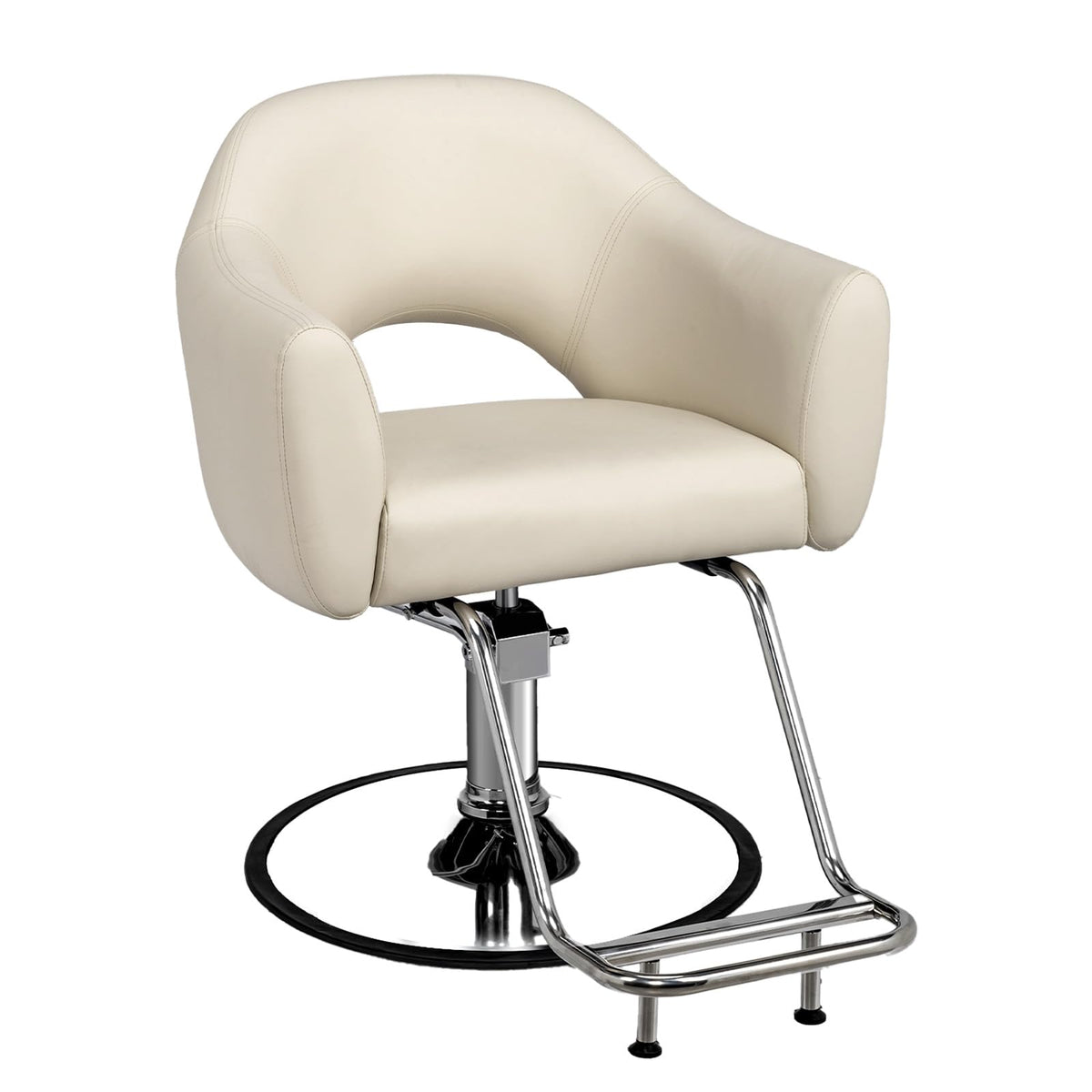 OmySalon SC3001 Modern Heavy Duty Hydraulic Swivel Hair Stylist Salon Chair w/Thickened Curved Backrest