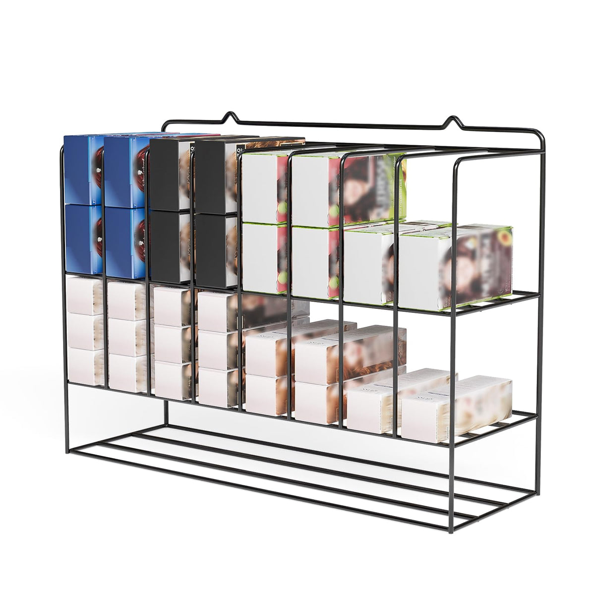 OmySalon HCRMT Wall Mounted 2 Tiers Metal Hair Color Tube Organizer Storage Rack