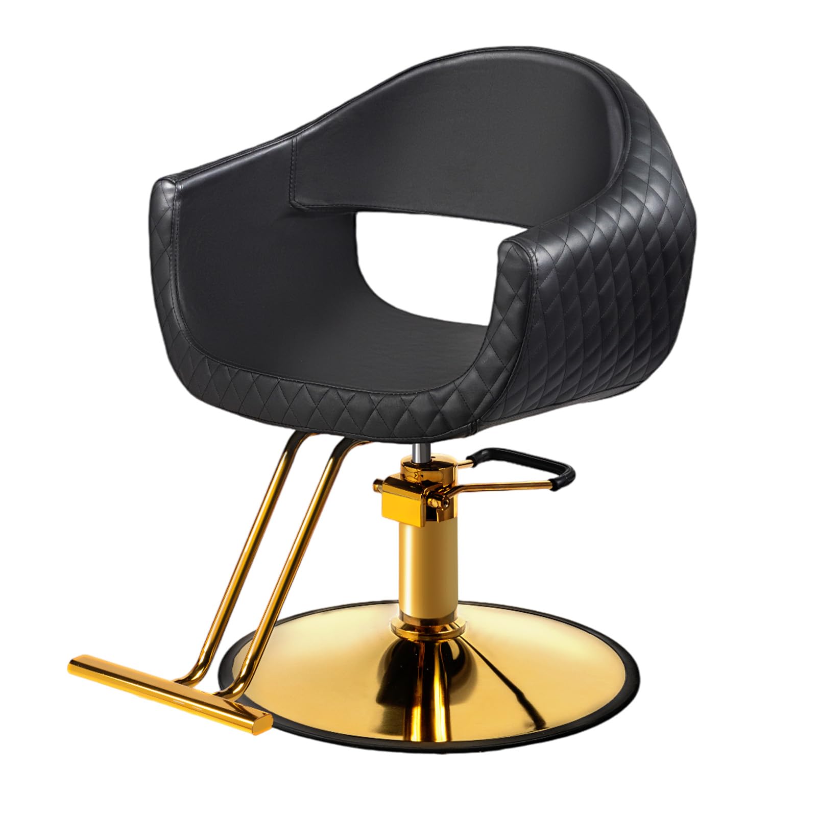 OmySalon SC3201 Eye-catching Rhombus Stitch Pattern Extra Wide Seat Hair Stylist Salon Chair