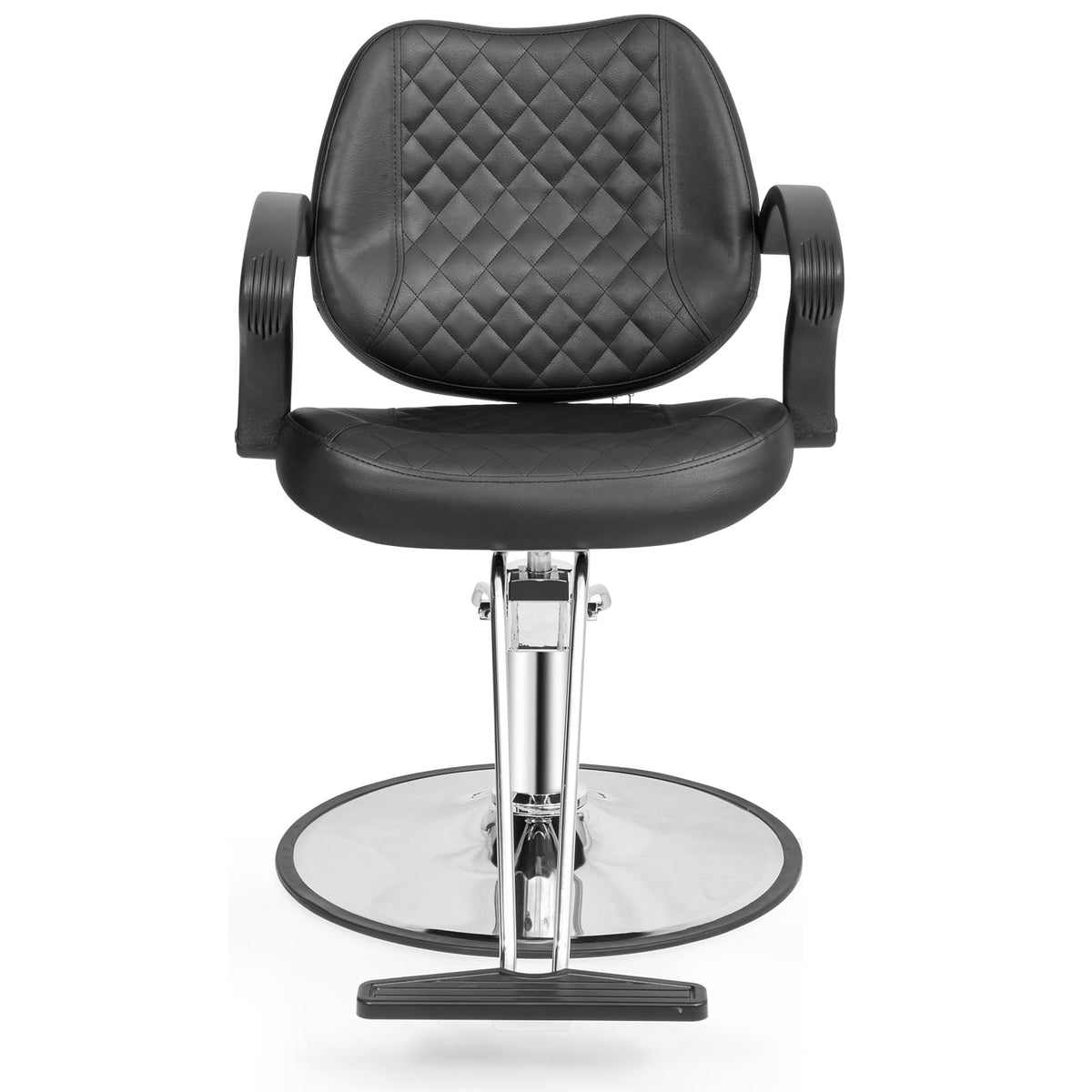 OmySalon SC2901 Ergonomic 360-Degree Swivel Hydraulic Hair Stylist Salon Chair with Curved Armrests