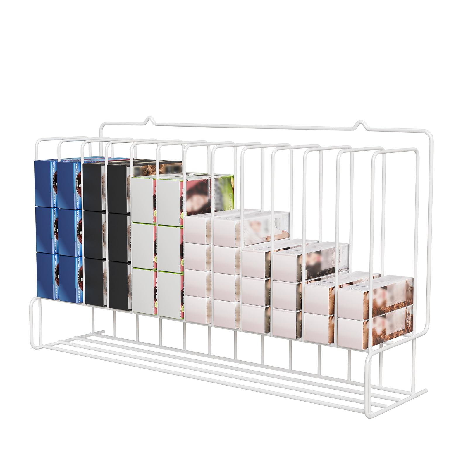 OmySalon HCRM Professional Wall Mounted Metal Salon Hair Color Dye Tube Organizer Storage Rack