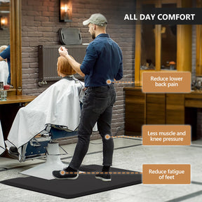 OmySalon Rectangle Anti Fatigue Mat Salon Barber Mat for Square Base Styling Chair 1/2in 3/4in Thick