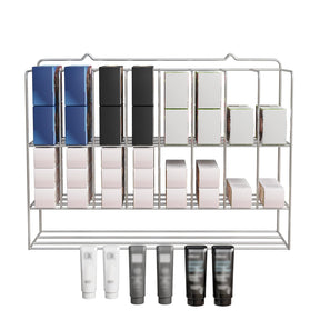 OmySalon HCRMT Wall Mounted 2 Tiers Metal Hair Color Tube Organizer Storage Rack