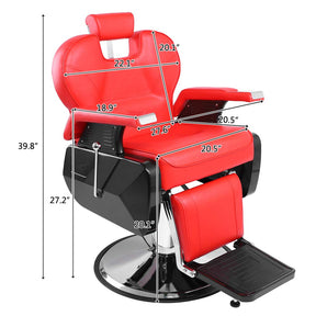 OmySalon BC1202 Classical Style Heavy Duty Hydraulic Reclining Barber Chair