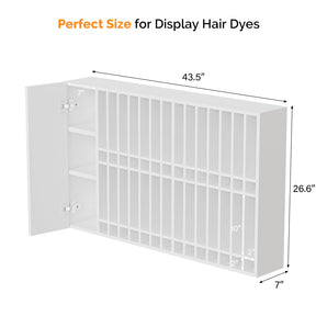 OmySalon HCRW Professional Wall Mounted Hair Color Organizer Rack Cabinet with Adjustable Shelves