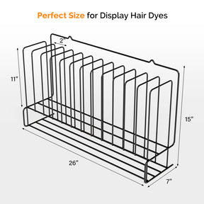 OmySalon HCRM Professional Wall Mounted Metal Salon Hair Color Dye Tube Organizer Storage Rack