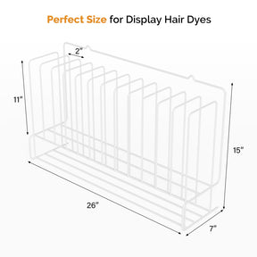 OmySalon HCRM Professional Wall Mounted Metal Salon Hair Color Dye Tube Organizer Storage Rack