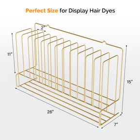 OmySalon HCRM Professional Wall Mounted Metal Salon Hair Color Dye Tube Organizer Storage Rack