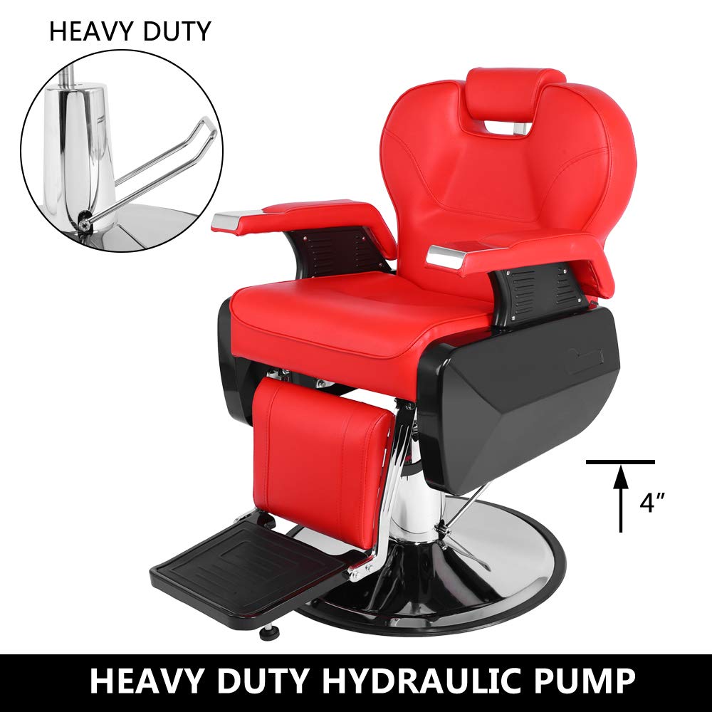 OmySalon BC1202 Classical Style Heavy Duty Hydraulic Reclining Barber Chair