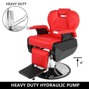 OmySalon BC1202 Classical Style Heavy Duty Hydraulic Reclining Barber Chair