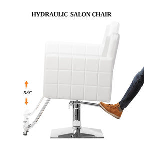 OmySalon SC2001 Heavy Duty Hydraulic Wide Seat Hair Stylist Salon Chair