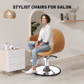 OmySalon SC3201 Eye-catching Rhombus Stitch Pattern Extra Wide Seat Hair Stylist Salon Chair