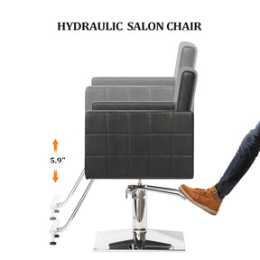 OmySalon SC2001 Heavy Duty Hydraulic Wide Seat Hair Stylist Salon Chair